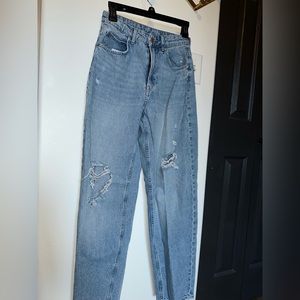 H&M high rise baggy denim